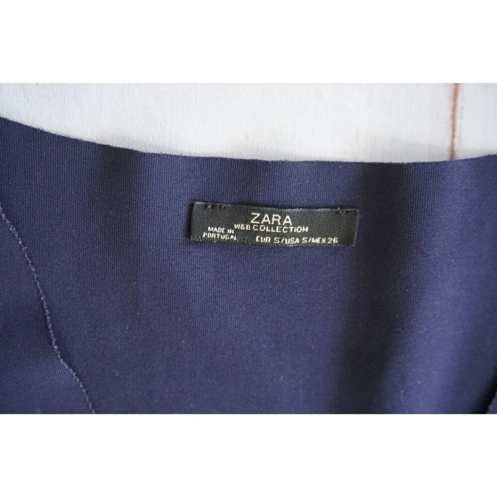 Zara Women Navy Peplum Top – Size S - Picture 2 of 3